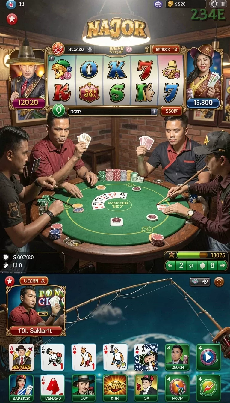 Cuplikan layar V98 — menu navigasi
